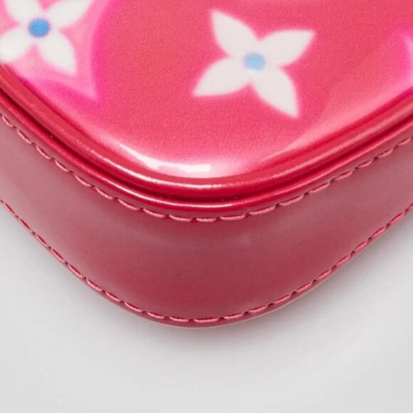 Louis Vuitton Fuchsia Neon Monogram Vernis Valentines Day Mini Accessories Po... - Picture 4 of 12